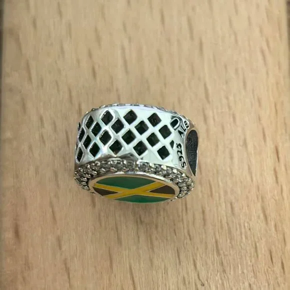 Pandora Jamaica Flag Charm, S925 Silver Bracelets - Picture 3 of 4